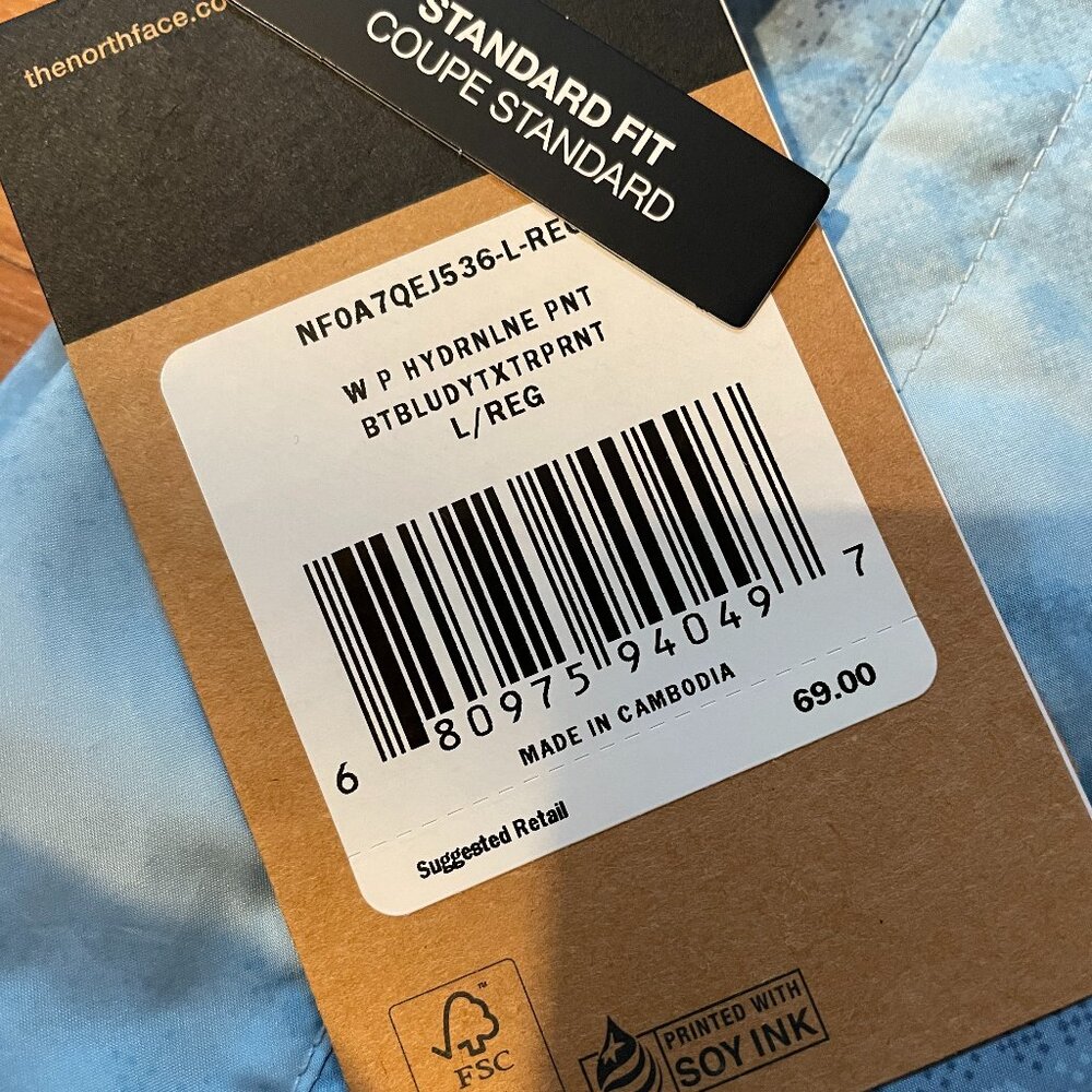 FIRM$. L NORTH FACE Hydrenaline 2000 Lounge Pants Taffeta Tie Dye Blue Women's - Picture 2 of 13